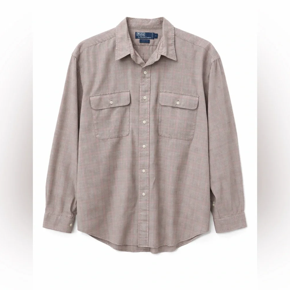 Ralph Lauren Polo Whitfield Plaid Button Down Shirt Men’s XL 100% Cotton
